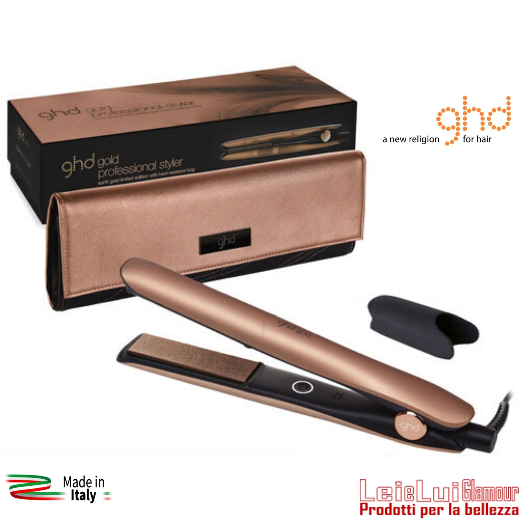 (image for) ghd GOLD® PRO. STYLER EARTH GOLD LIMITED EDITION WITH HEAT RESISTANT BAG