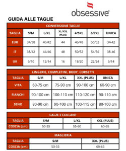 Guida alle Taglie completa Obsessive