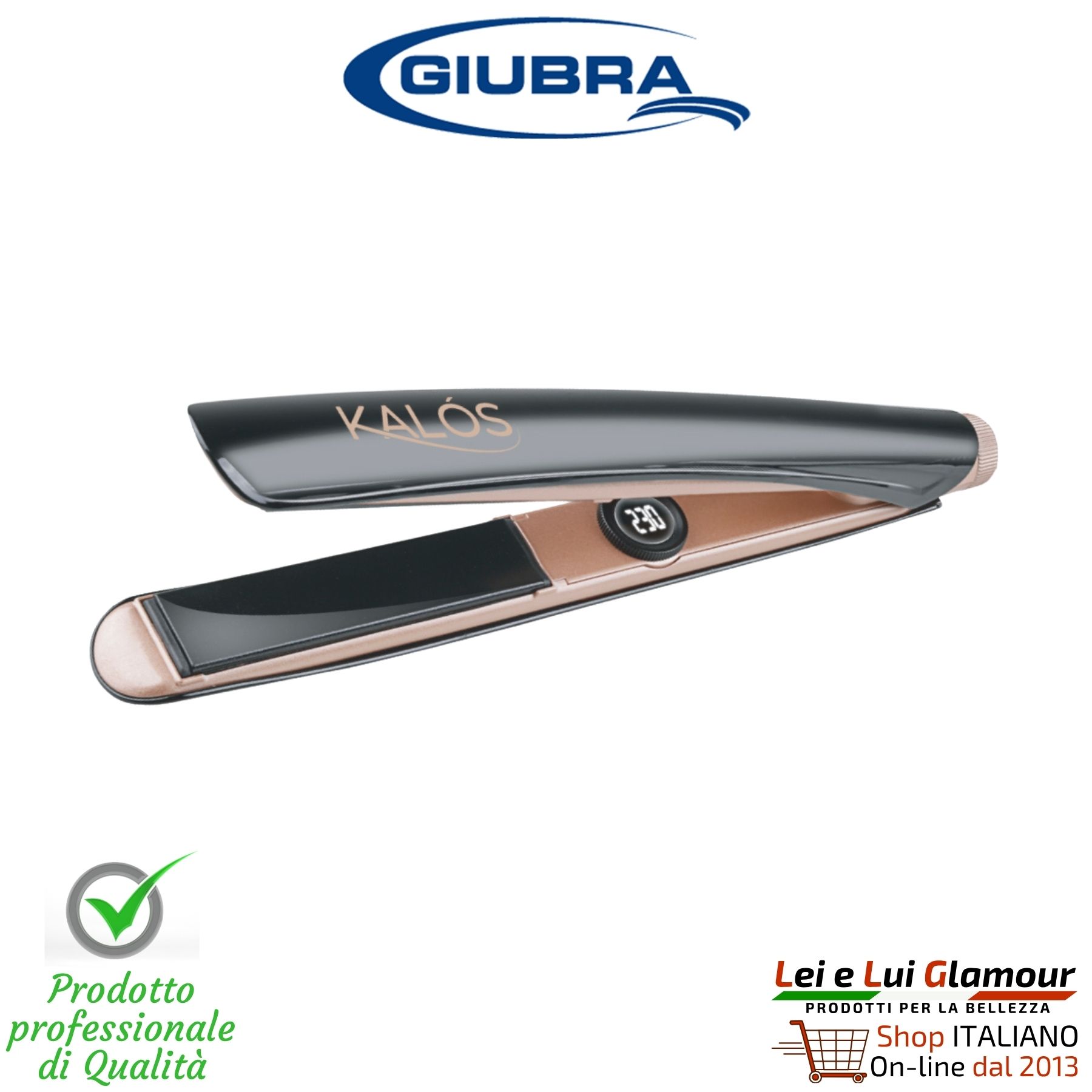 Piastra professionale giubra kalos - 6888-01NE - mod.27b-rig.2-id.48860-LeLG PIASTRA PROFESSIONALE KALÓS - GIUBRA - immagine 1