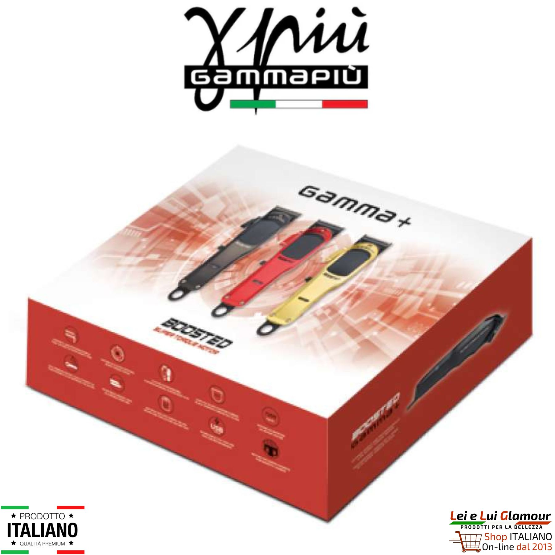 BOOSTED CLIPPER by Gamma+| Macchinetta taglia capelli professionale dotata di tre 3 cover intercambiabili - immagine 5