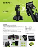 XCEED PROFESSIONAL CLIPPER by Gamma+| Macchinetta taglia capelli professionale dotata di tre 3 accessori intercambiabili - immagine 9