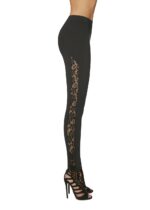 Leggings in maglia con inserto in pizzo - MELOE by BAS BLEU - immagine 3