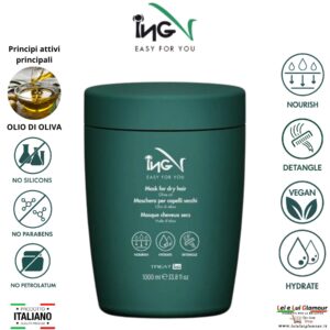 MASCHERA PER CAPELLI SECCHI ALL'OLIO DI OLIVA | iNG