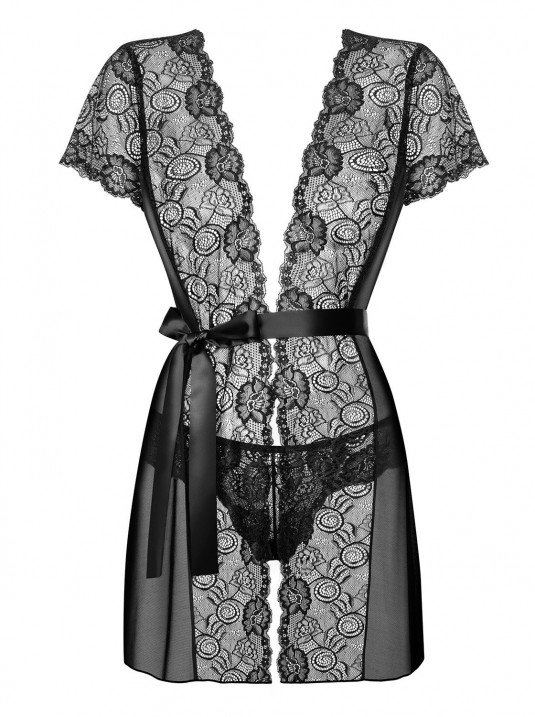 Alluria Peignoir - vestaglia in tulle e pizzo  | OBSESSIVE - immagine 3