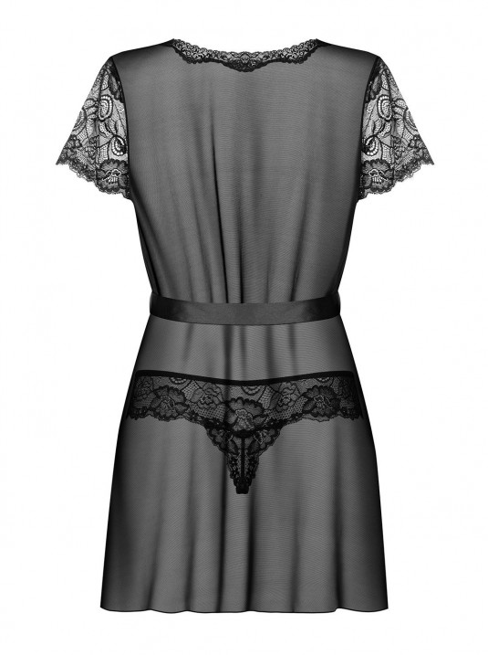 Alluria Peignoir - vestaglia in tulle e pizzo  | OBSESSIVE - immagine 4